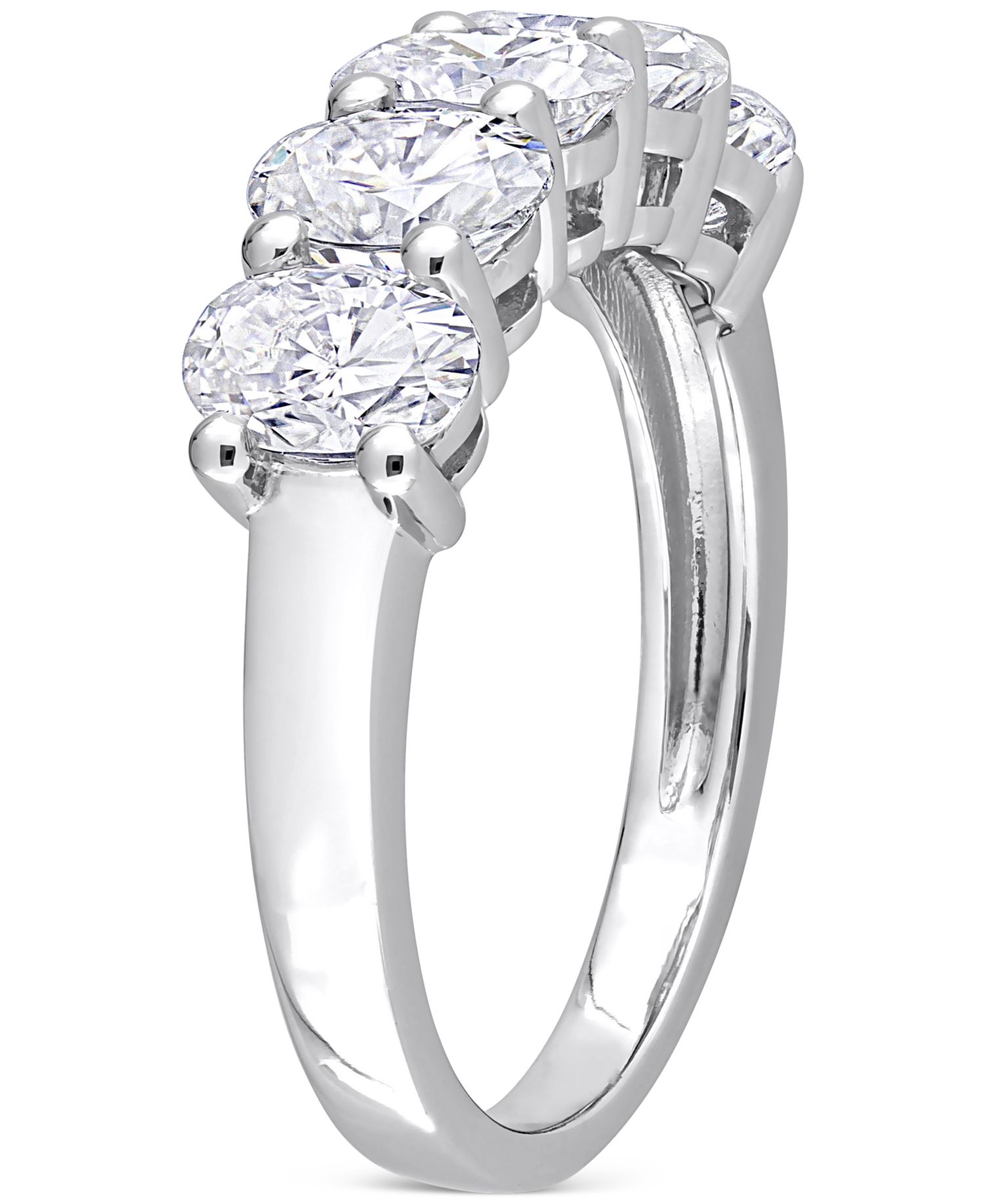 Moissanite Oval Five Stone Anniversary Band (2-1/2 ct. t.w.) in 10k White Gold