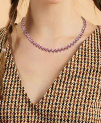 Lab-Created Pink Sapphire Marquise Vine 17" Collar Necklace (29 ct. t.w.)