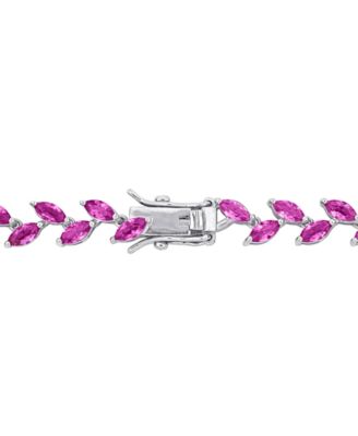 Lab-Created Pink Sapphire Marquise Vine 17" Collar Necklace (29 ct. t.w.)
