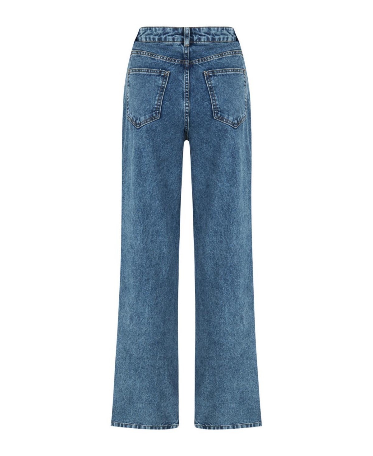Nocturne Women's Boyfriend Jeans with Side Combination Zipper