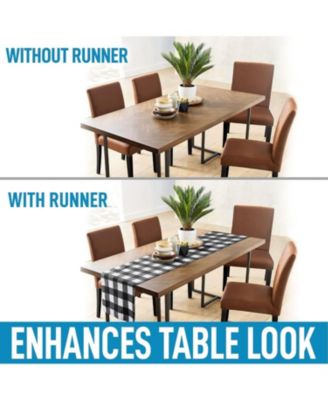 Thick Poly Cotton Buffalo Plaid Table Runners