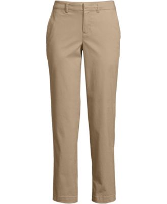 Women's Mid Rise Classic Straight Leg Chino Ankle Pants