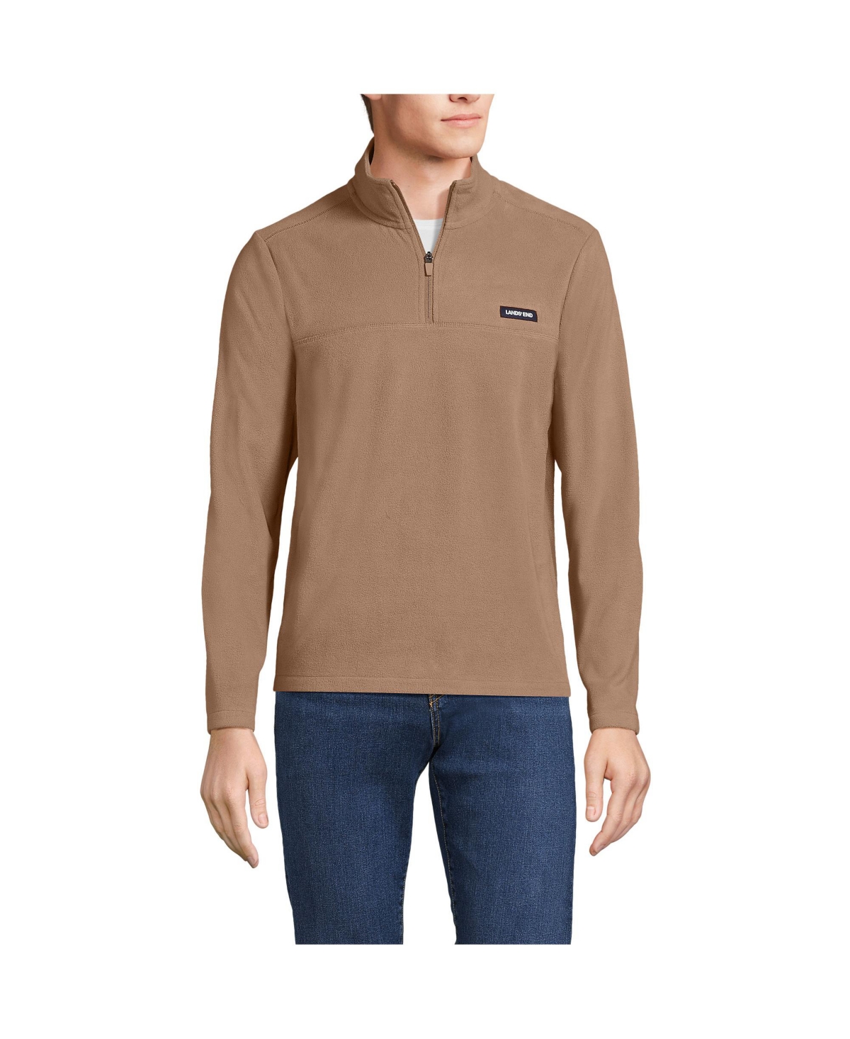 Lands' End Men's Anyweather Fleece Quarter Zip Pullover