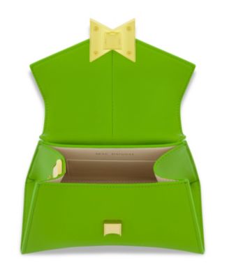 Gold Hardware Detail Angular Mini Leather Handbag