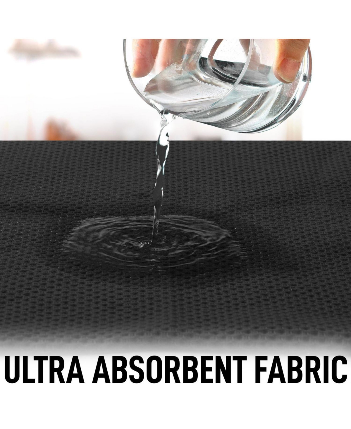 6 Pack Waffle Weave Reusable Cotton Kitchen Towels