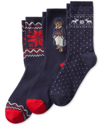 Polo Ralph Lauren Women s 3 Pk. Naval Bear Socks Macy s