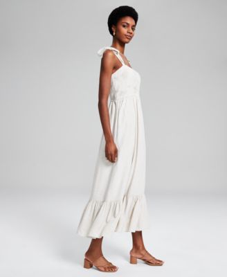 And Now This Women's Embroidered Linen-Blend Maxi Dress, Exclusively at  Macy's