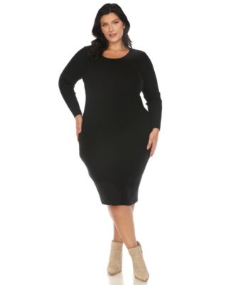 Plus Size Rib Midi Sweater Dress