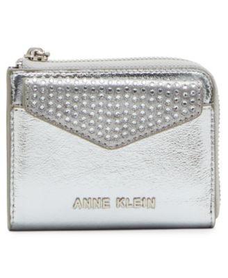 2 Piece Envelope Flap Curved Wallet with Rhinestones