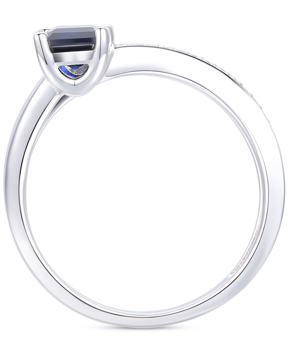 Macy's Amethyst (7/8 Ct. T.w.) & Lab Grown White Sapphire Accent Coil Ring In 14k Gold-plated Sterling Silv In Blue Sapphire