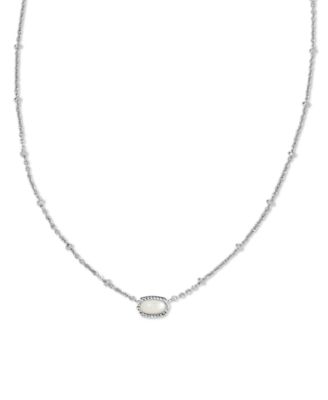 2-Pc. Set Mother of Pearl & Pav&eacute; Large & Small Mini Elisa Pendant Necklaces