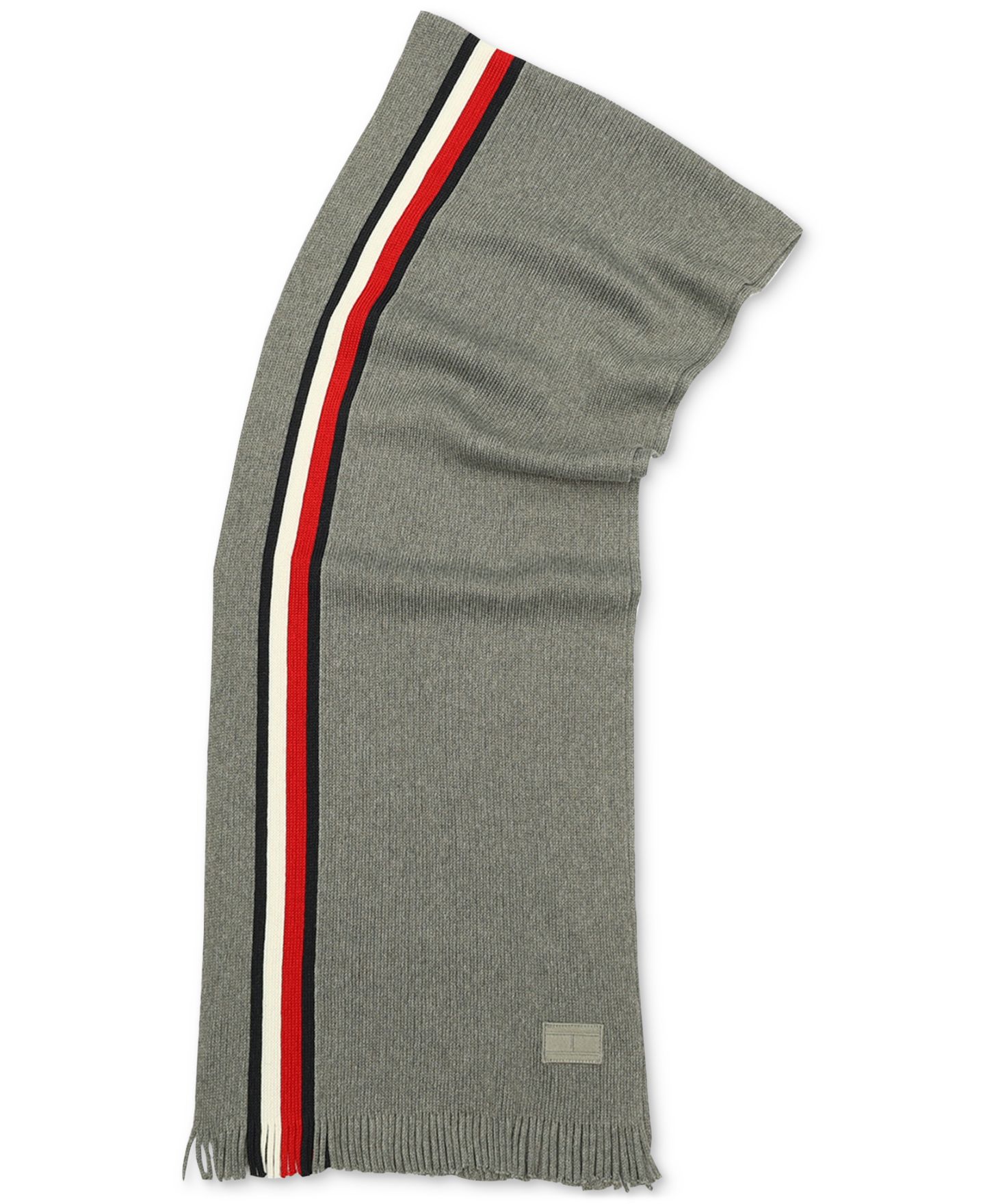 Мужской шарф Tommy Hilfiger Global Stripe Raschel, цвет: Средний серый — фото 5