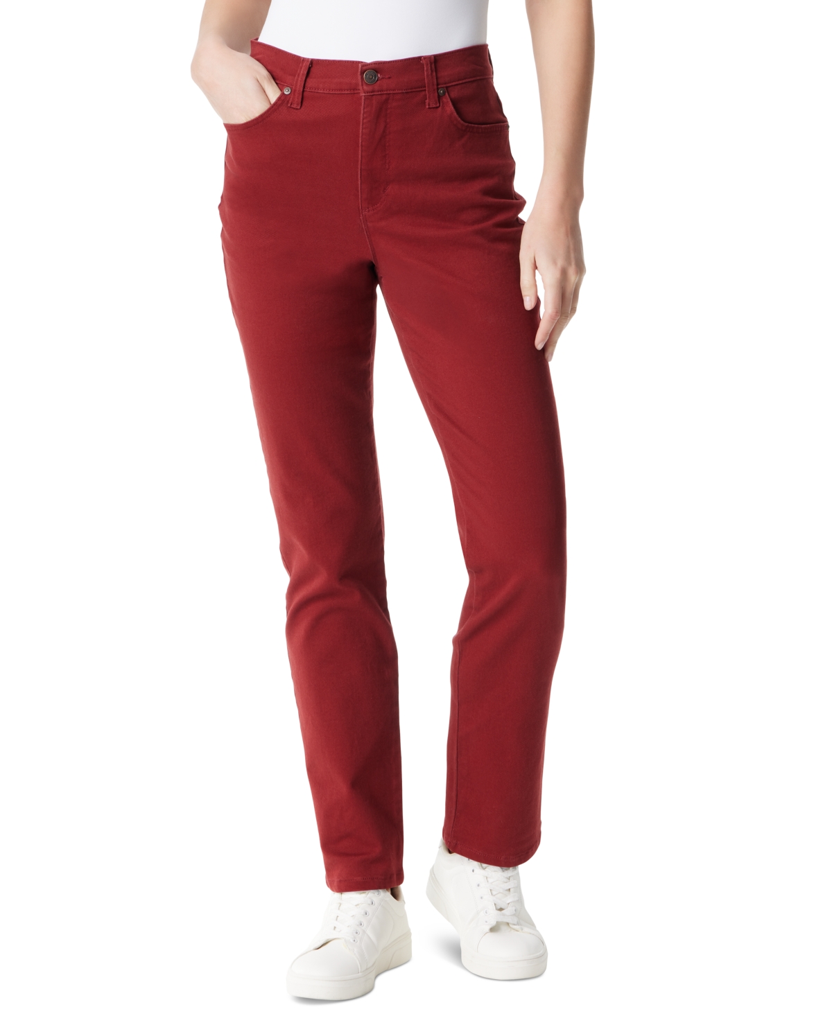 Women's Amanda High-Rise Straight-Leg Corduroy Pants - Garnet Gem