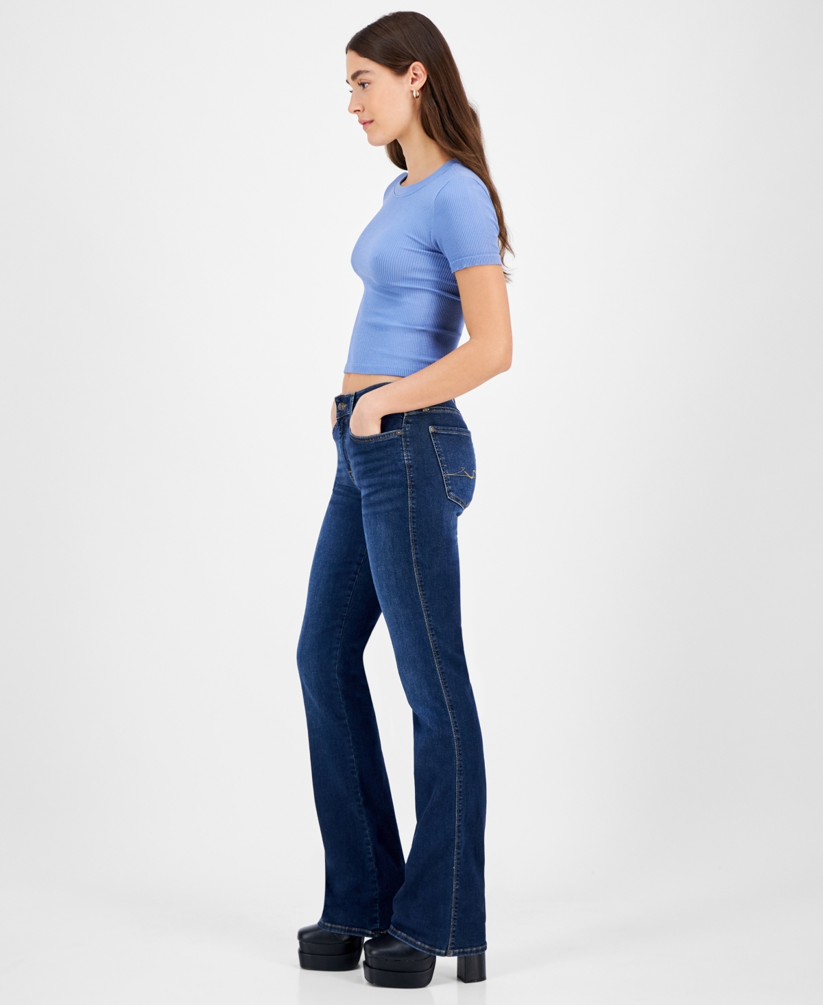7 For All Mankind Women's Kimmie Mid-rise Bootcut Jeans In Freesia