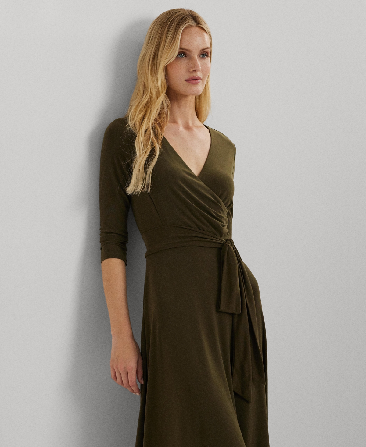 Lauren Ralph Lauren Women's Surplice Jersey Dress