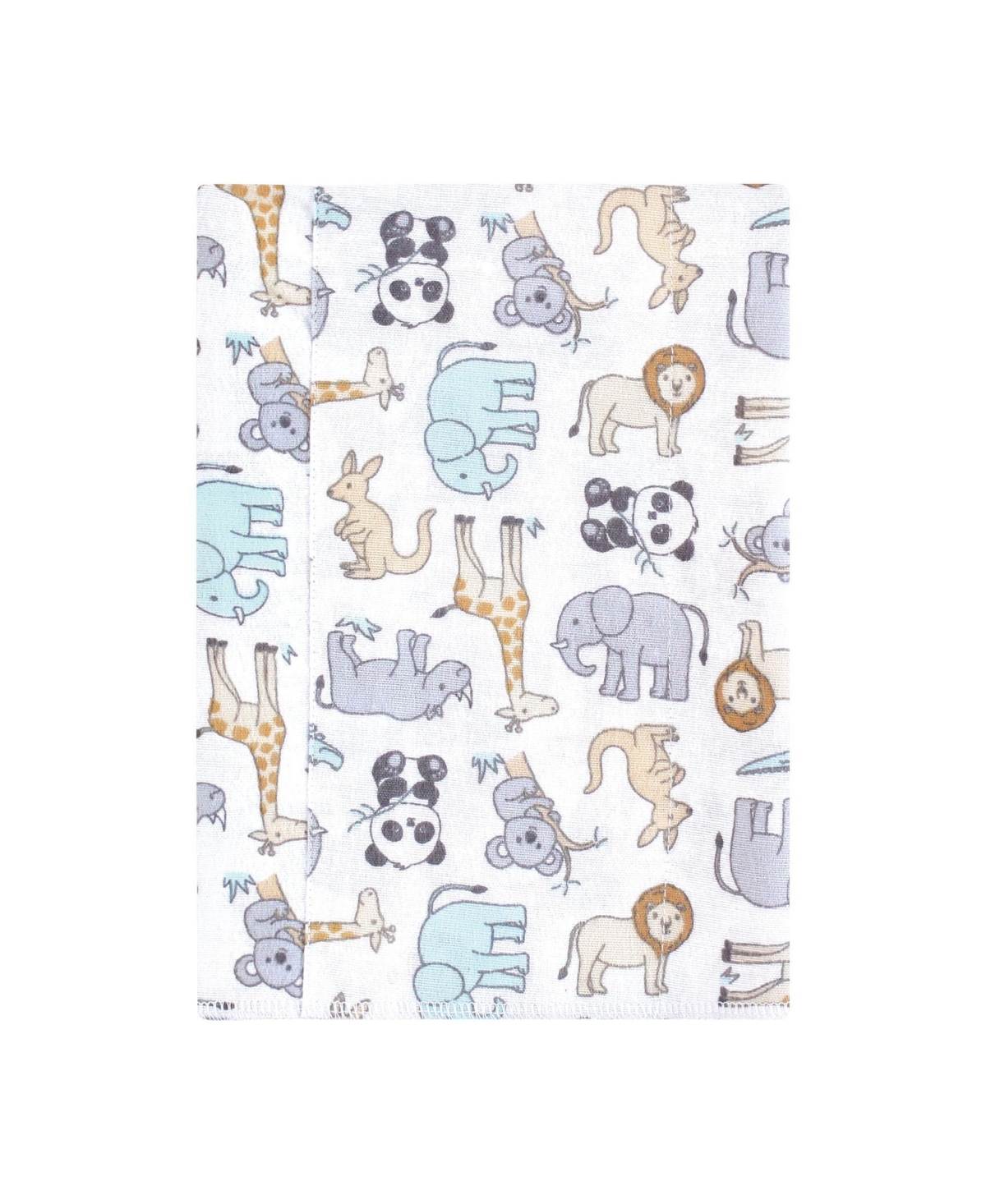Hudson Baby Cotton Flannel Burp Cloths, One Size - Kangaroo