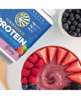 Warrior Blend Protein, Plant-Based Organic Protein Powder, Berry, 375gm