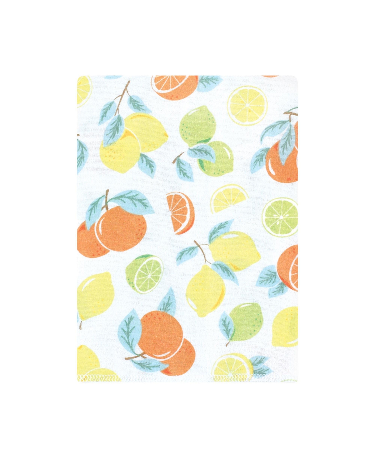 Hudson Baby Infant Girl Flannel Burp Cloth 12pk, One Size - Citrus mint