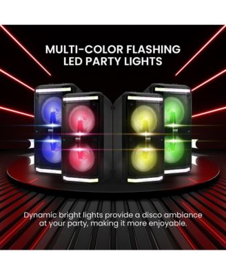 Portable PA Speaker & Microphone System With LED Party Lights, Bluetooth, & FM Radio, 600 Watt