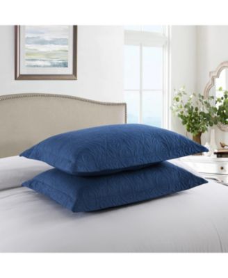 2 Pcs Embroidered Pillow Shams-King