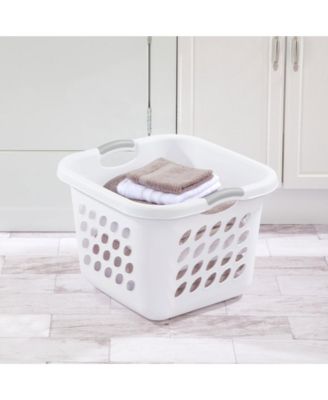 Ultra 14 gal Square Plastic Laundry Basket w/Gripped Handles, (6 Pack)