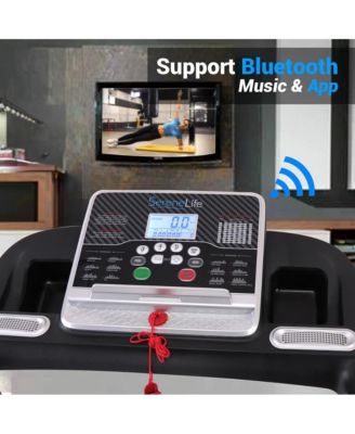 Foldable Motorized Treadmill with 12 Pre-set Programs and Bluetooth Connectivity SLFTRD26BT