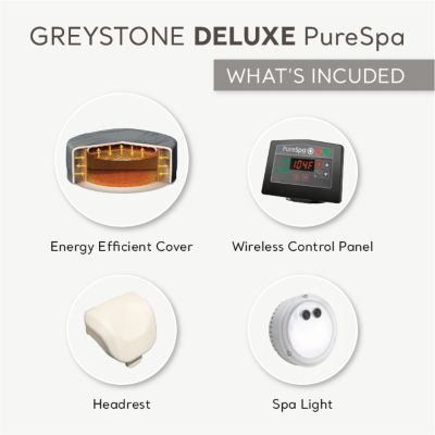 PureSpa Plus Greystone Hot Tub, 94 x 28", w/ S1 Filter Cartridge (12 Pack)
