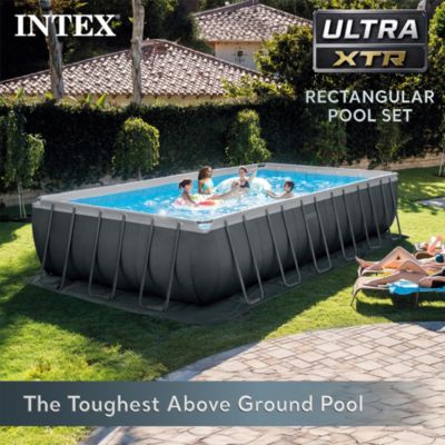 26367EH 24' x 12' x 52" Rectangular XTR Frame Swimming Pool w/ Filter Pump