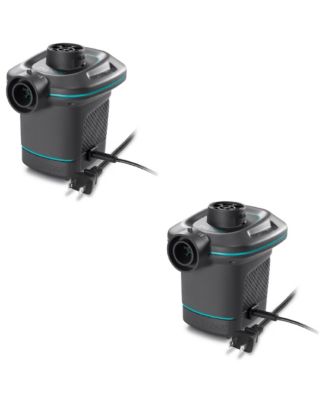 120V Quick Fill AC Electric Air Pump w/ 3 Interconnected Nozzles (2 Pack)
