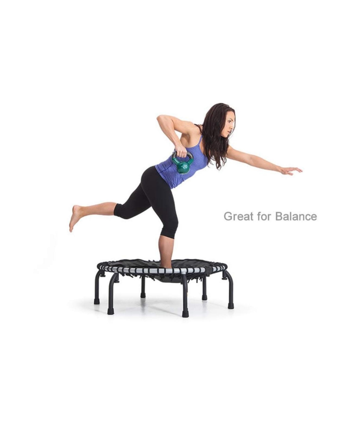 JumpSport 350 Pro Lightweight 39-Inch Fitness Trampoline & Handle Bar Accessory