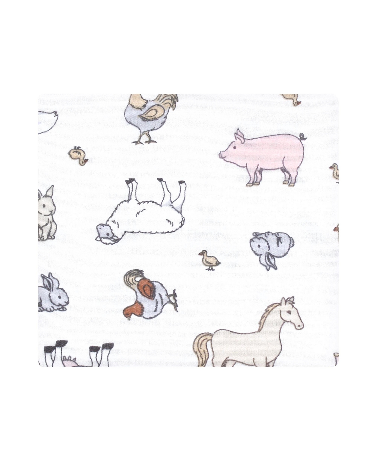 Hudson Baby Cotton Poly Flannel Receiving Blankets Bundle, One Size - Farm world