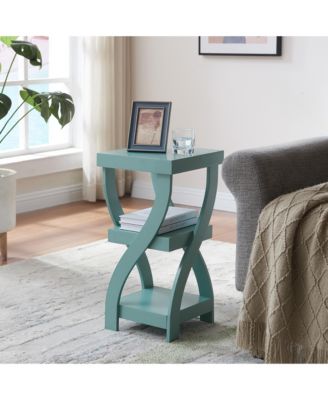 3 Tier End Table - Square End Table - Table for Bedroom - End Table with Shelves - Bedside Nightstand