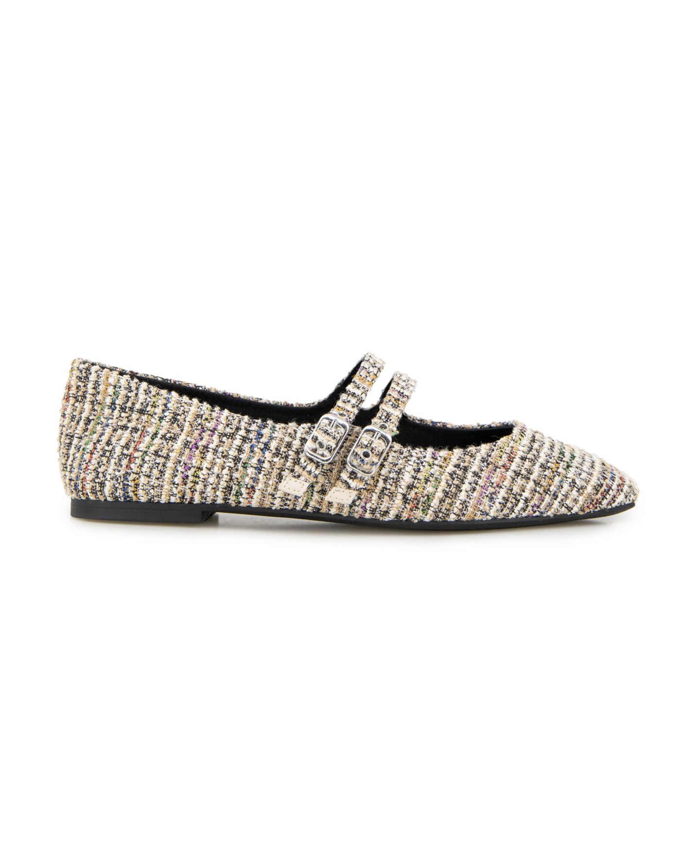 Женские балетки Kenneth Cole New York Jasmine Square Toe Ballet, цвет: Чёрный / Рыжевато-коричневый — фото 2