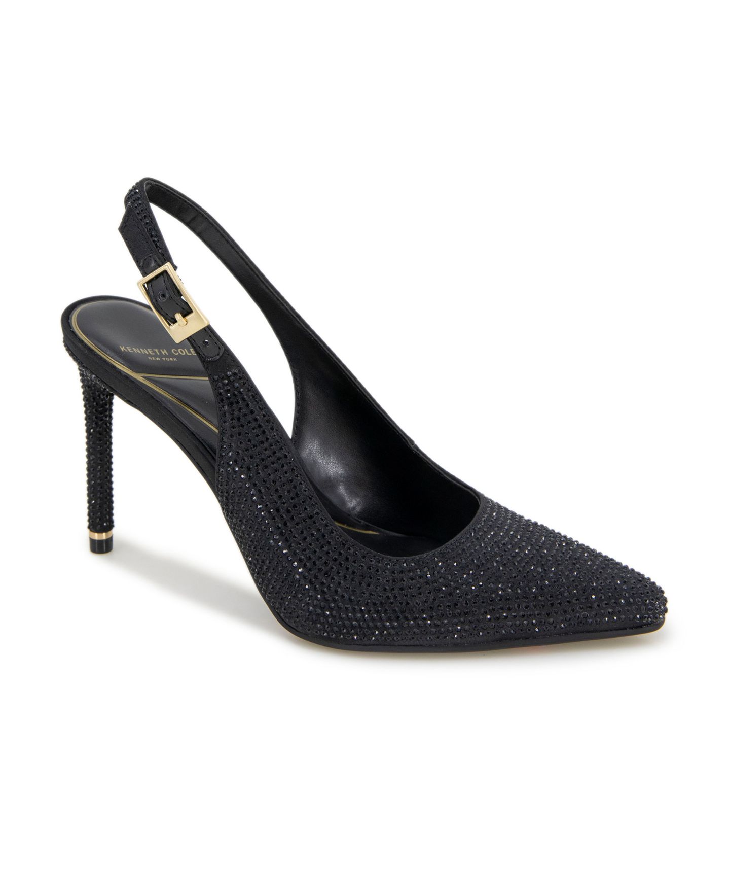 Женские туфли Kenneth Cole New York Quinnly Sling Crystal Pumps, цвет: Чёрный — фото 1
