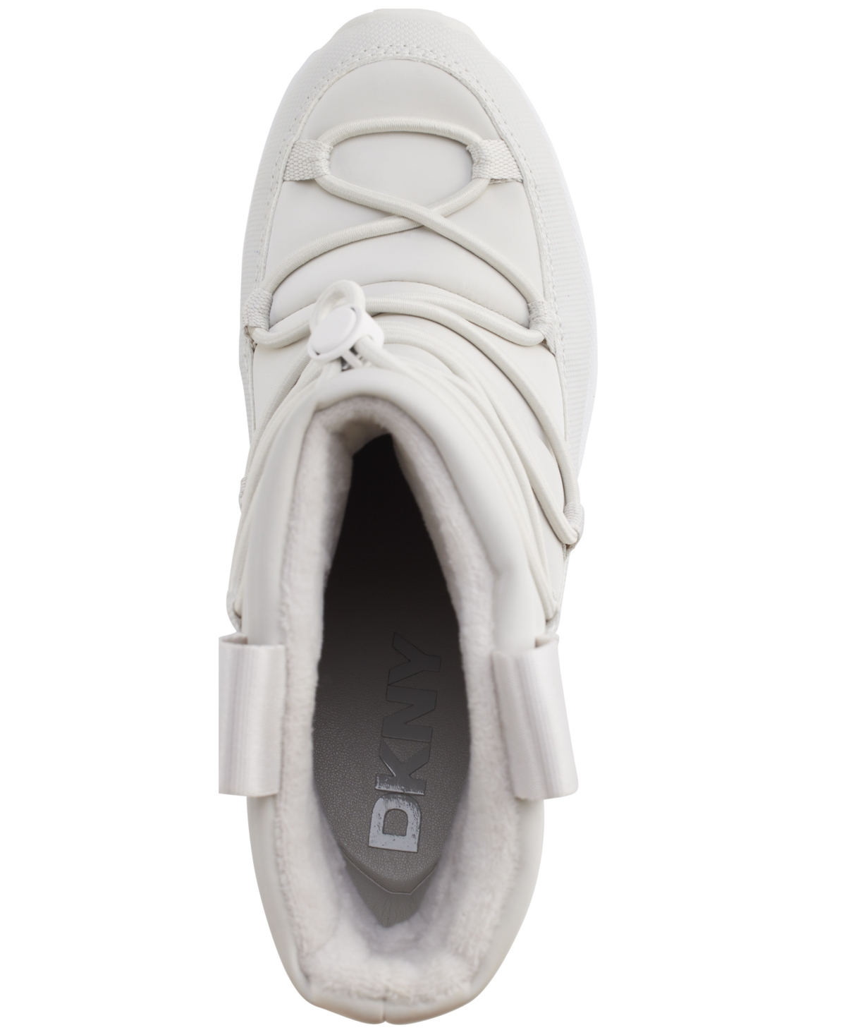 Shop Dkny Women's Perla Wedge Winter Booties In Soft White