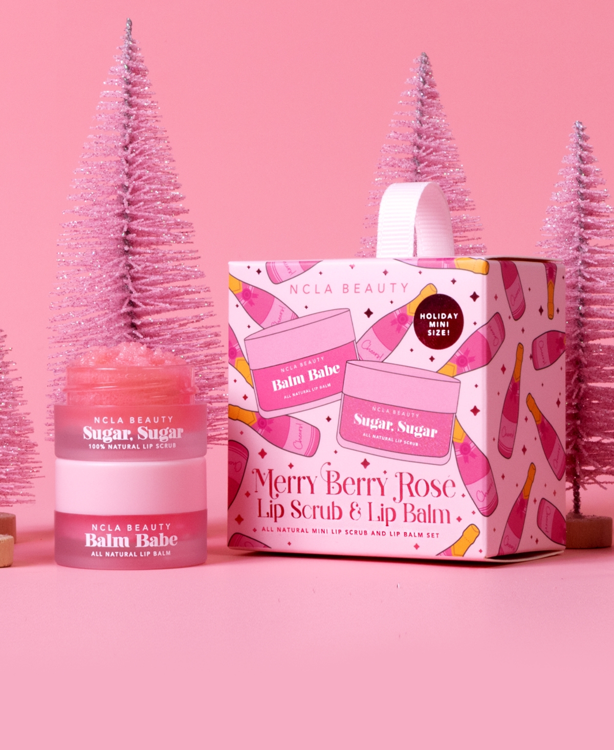 Ncla Beauty 2-pc. Merry Berry Rose Lip Scrub & Lip Balm Ornament Set In No Color