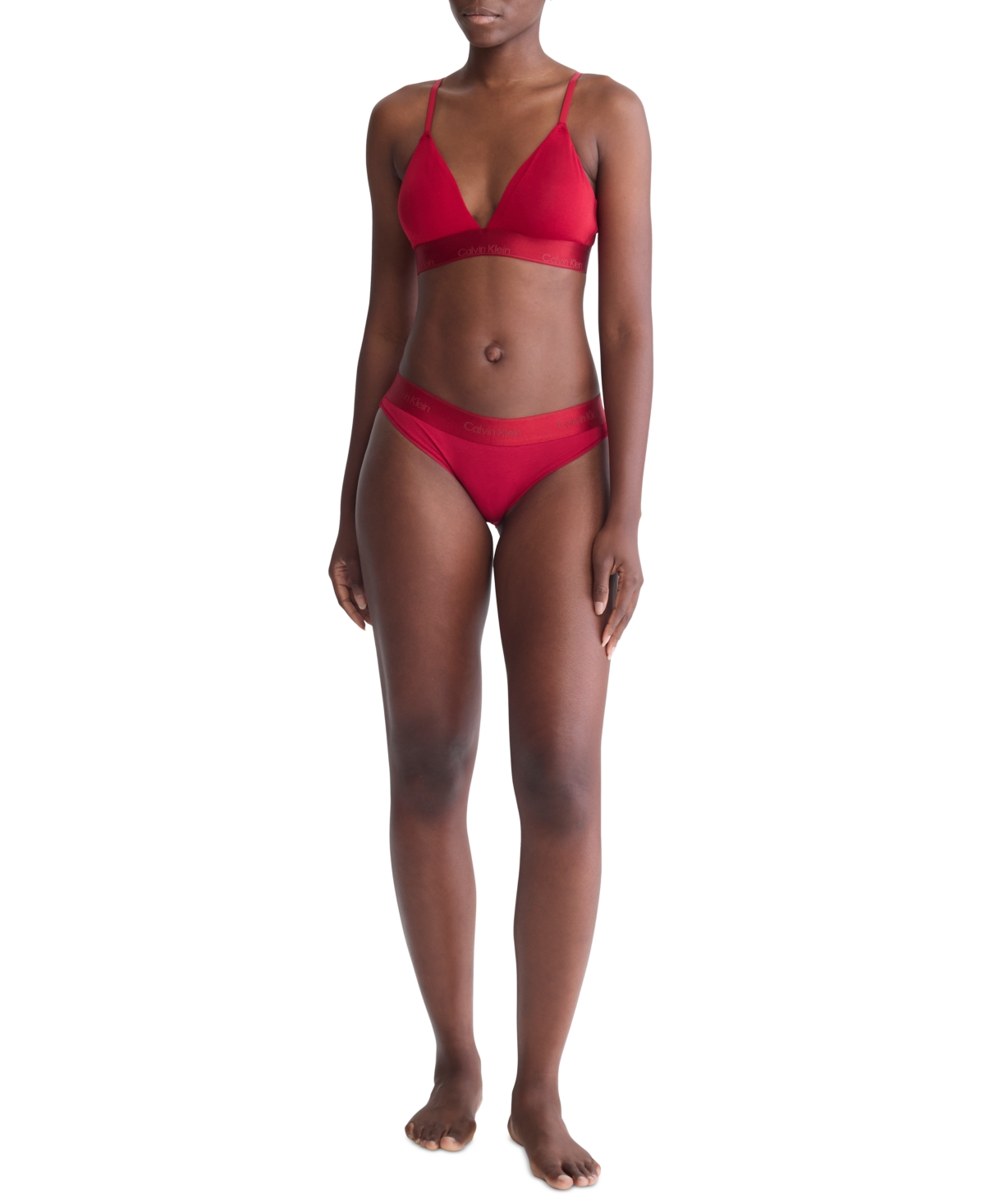 Calvin Klein Women's Modern Cotton Holiday Lightly Lined Triangle Bralette