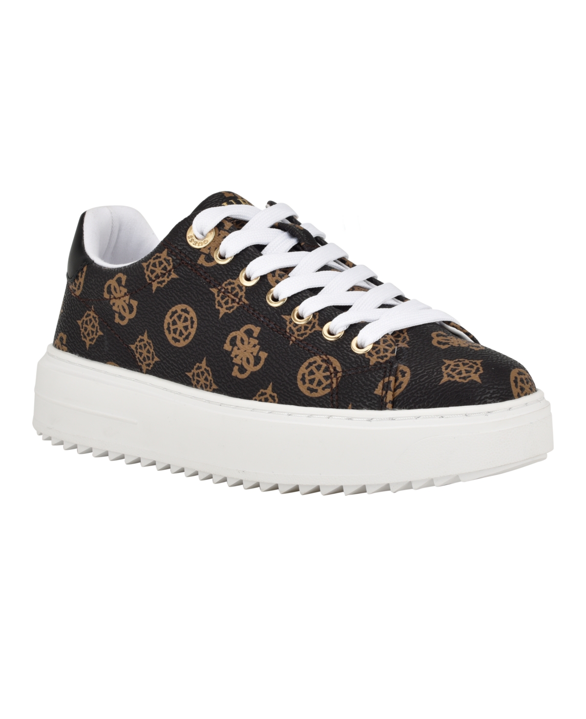 Women's Denesa Treaded Platform Lace-Up Sneakers - Medium Brown