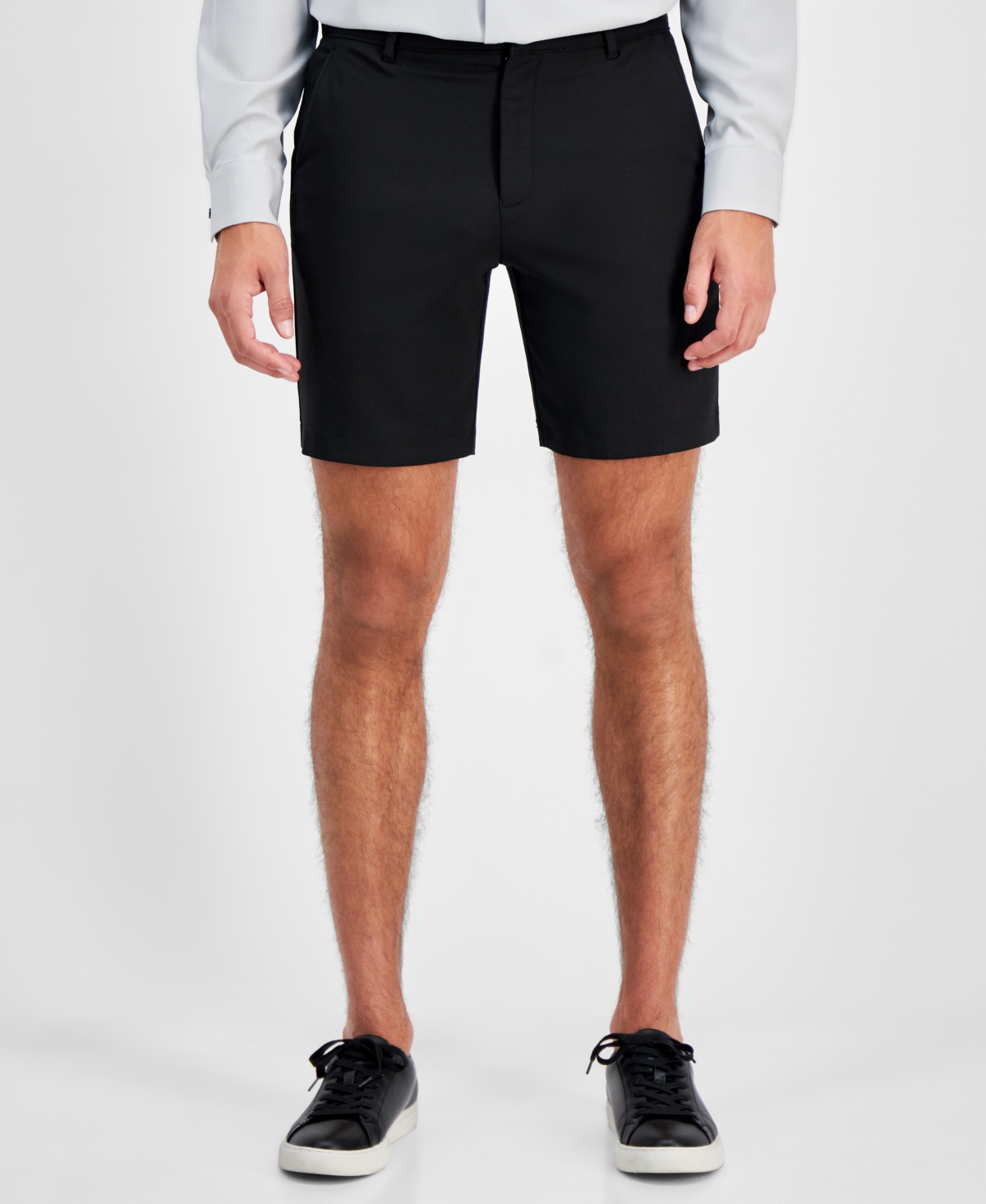 Alfani 8" Tech Shorts, Created For Macy's In Deep Black