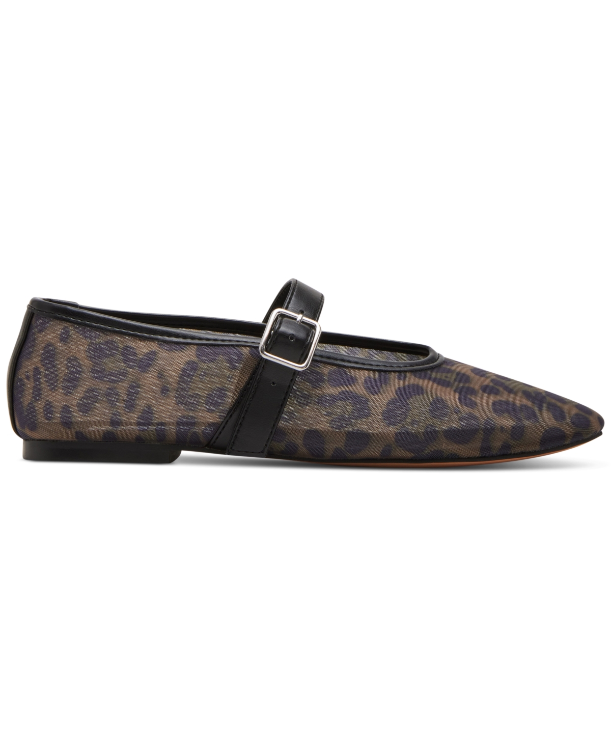 Shop Steve Madden Women's Dreaming Mesh Mary Jane Flats In Leopard Mesh