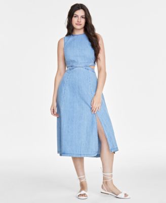 Women s Cutout Denim Dress Exclusively at Macy s