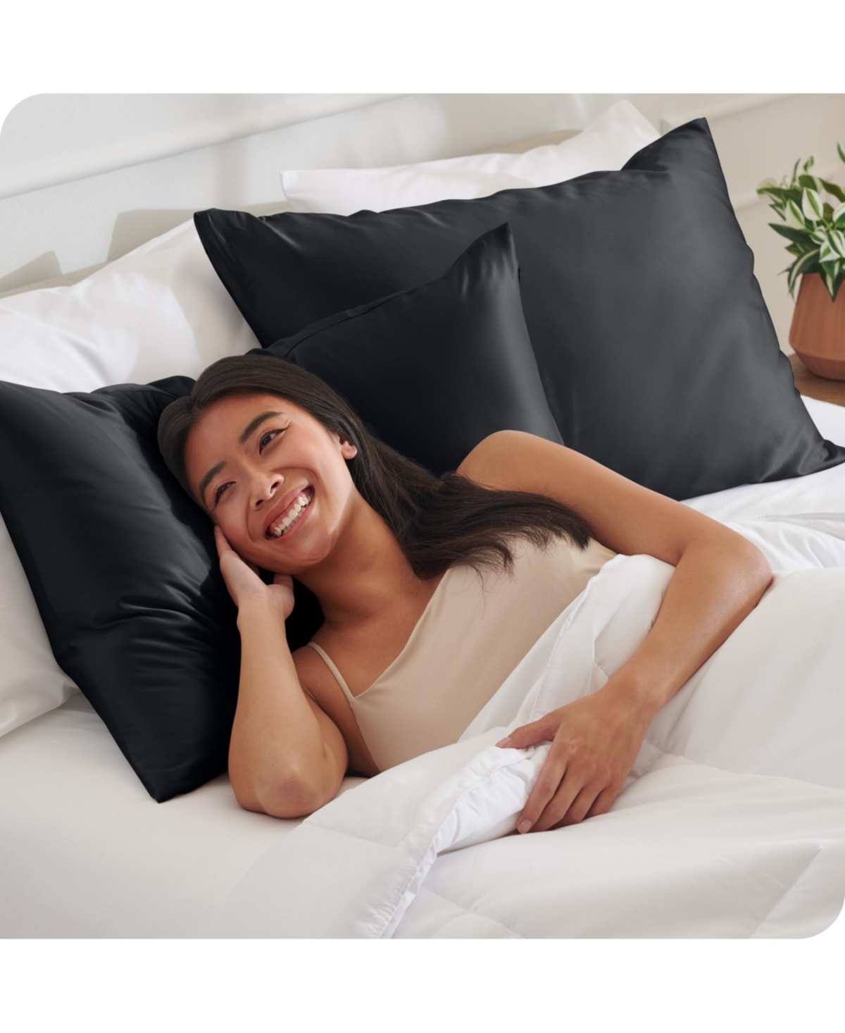 Satin Zipper Closure Pillowcase Set