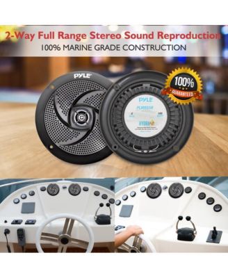 5.25" Low-Profile Marine Speakers, Waterproof, 180 Watt