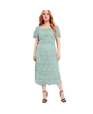 Women's Square-Neck Lace Dress
