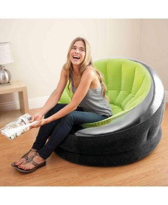 Empire Inflatable Blow Up Lounge Dorm Camping Chair for Adults, Lime Green