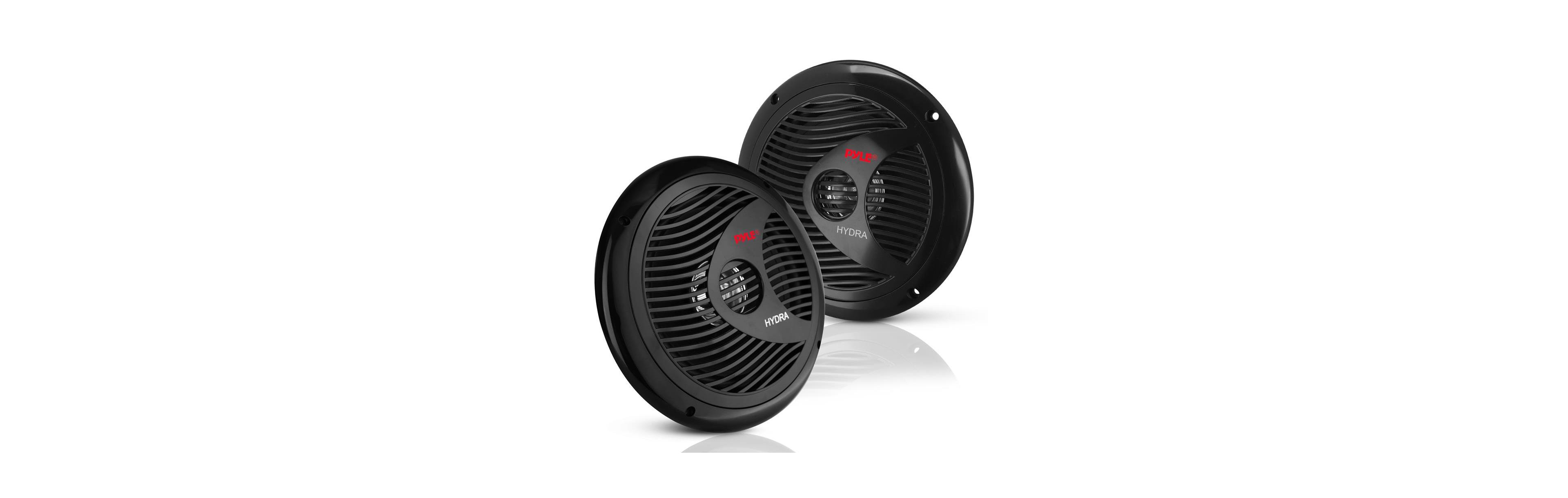 Pyle 6.5" Waterproof Marine Speakers, Full Range, 150 Watt, Black