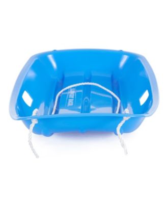 Downhill Sprinter Kids Plastic Toboggan Snow Sled, Blue (3 Pack)