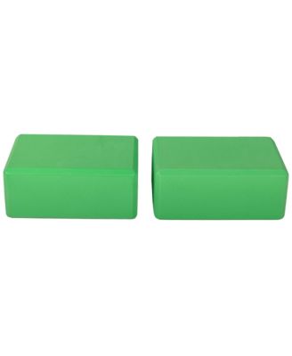 71"x24" Anti Tear Yoga Mat w/Strap, Knee Pad & Blocks, Green