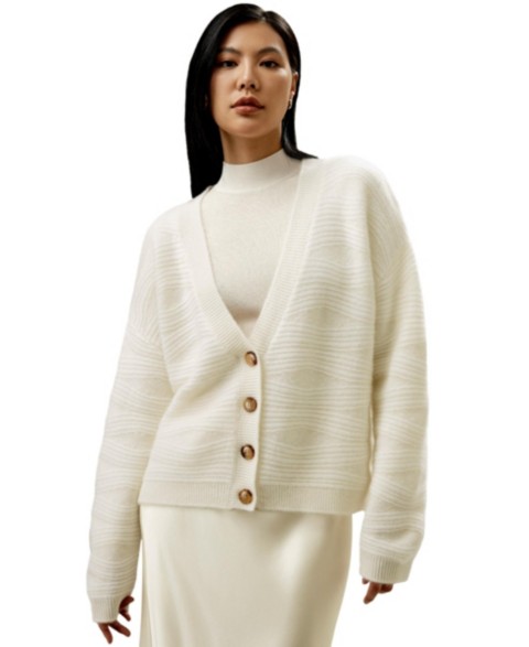 Женские LILYSILK Women's Elegant V-Neck Cashmere Cardigan