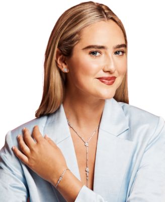 Emily in Paris Silver-Tone Cubic Zirconia Slider Bracelet